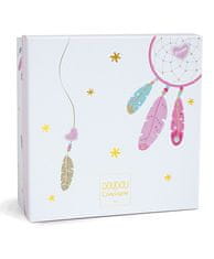 Doudou Darilni set - plišasta ropotuljica roza mačka 20 cm