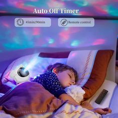Netscroll Nočni projektor v obliki astronavta z LED lučko, ki daje učinek galaksije, USB polnjenje, časovnik, daljinec, vrtljiva roka in glava, ideja za darila, darila za otroke AstronautLamp