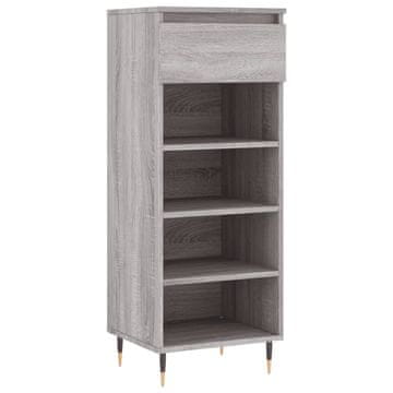 Vidaxl Omarica za čevlje siva sonoma 40x36x105 cm inženirski les