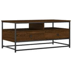 Vidaxl Klubska mizica rjav hrast 100x51x45 cm inženirski les