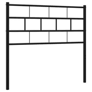 Vidaxl Kovinsko nadomestno vzglavje črno 75 cm