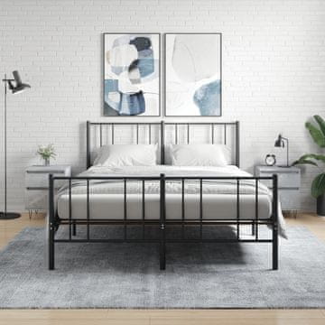 Vidaxl vidaXL Nočne omarice, komplet 2 kosov, betonsko siva, 40x35x50 cm