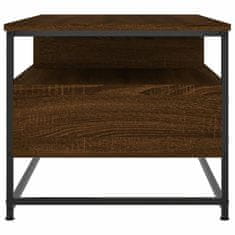 Vidaxl Klubska mizica rjav hrast 100x51x45 cm inženirski les