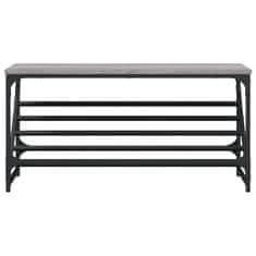 Vidaxl Regal za čevlje siva sonoma 90x30x45 cm inženirski les