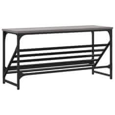 Vidaxl Regal za čevlje siva sonoma 90x30x45 cm inženirski les