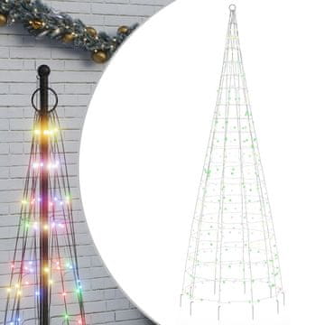 Vidaxl LED božično drevo 550 LED barvita 300 cm