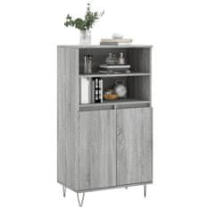 Vidaxl Visoka omara siva sonoma 60x36x110 cminženirski les