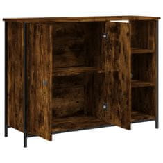 Vidaxl Komoda dimljeni hrast 100x33x75 cm inženirski les