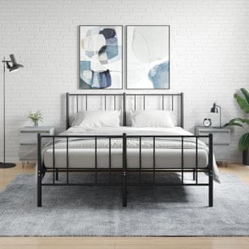 Vidaxl vidaXL Nočne omarice, komplet 2 kosov, siv hrast sonoma, 40x35x50 cm