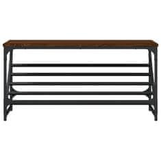 Vidaxl Regal za čevlje rjav hrast 90x30x45 cm inženirski les