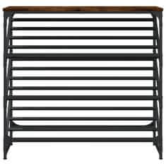 Vidaxl Regal za čevlje dimljen hrast 90x30x85 cm inženirski les