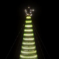Vidaxl Osvetljena novoletna jelka stožec 1544 LED hladno bela 500 cm
