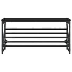 Vidaxl Regal za čevlje črn 90x30x45 cm inženirski les