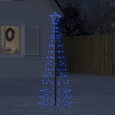shumee Osvetljena novoletna jelka s konicami 220 LED modra 180 cm