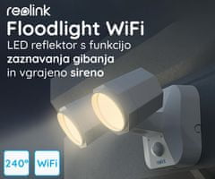 Reolink Floodlight WiFi LED pametni reflektor, 2000 lm, senzor gibanja, IP65, bel
