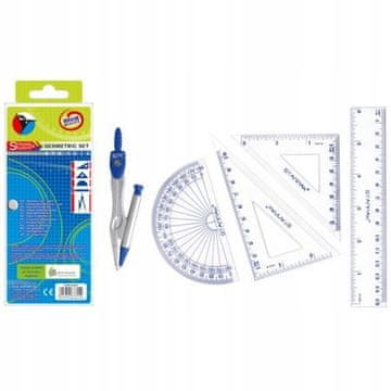 STARPAK Šolski geometrijski komplet s šestili