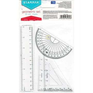 STARPAK Geometrijski šolski komplet 4 kosi