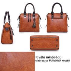 Dollcini Ženske torbe Nahrbtnik za čez ramo Ženska torba za čez ramo Vodoodporna torba iz PU usnja Elegantna torba, rjava mešanica