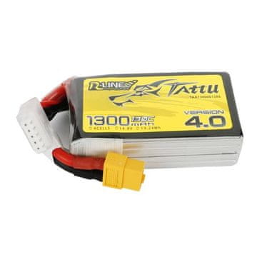 Tattu baterija r-line verzija 4.0 1300mah 14,8v 130c 4s1p xt60