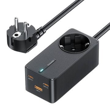 slomart toocki omrežni polnilec 2xusb-c + usb + usb na usb-c, 1,5 m, 67 W (črn)