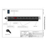 Triton Svetilna enota 19" LED dioda, MAGNET, vključno z adapterjem 230 V, 315 lm