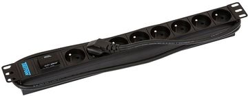 Triton Razdelilna plošča 1U, 8x vtičnica po ČSN, max 16A, 2m varistorska zaščita pred strelo