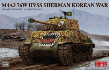 RFM maketa-miniatura M4A3 76W HVSS Sherman Korean War • maketa-miniatura 1:35 tanki in oklepniki • Level 4