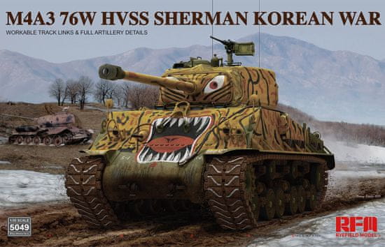 RFM maketa-miniatura M4A3 76W HVSS Sherman Korean War • maketa-miniatura 1:35 tanki in oklepniki • Level 4