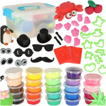 WOWO Foamcoline Magic Color Set - barvni set Magic Foamcoline 24x15g z dodatki v škatli