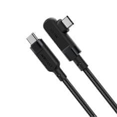 slomart acefast kotni kabel usb tipa c - kabel usb tipa c 2m, 100w (20v/5a) črn (c5-03 black)