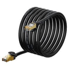BASEUS Hitri omrežni kabel patchcord RJ45 10 Gbps Cat 7 Speed Seven 5 m črn