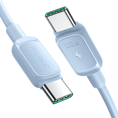 slomart kabel usb c - usb c 100w 1,2 m joyroom s-cc100a14 - modri