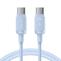 slomart kabel usb c - usb c 100w 1,2 m joyroom s-cc100a14 - modri