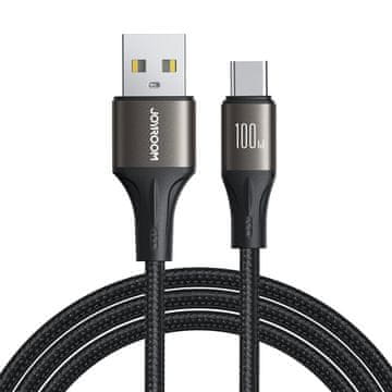 slomart Kabel joyroom light-speed series sa25-ac6 usb-a / usb-c hitri prenos 100w 2m - črn