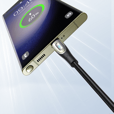 Joyroom Kabel s pletenim ovojem Star-Light Series USB-C - USB-C 100 W 1,2 m črn