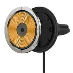 BASEUS CW01 magnetni nosilec za avtomobilsko rešetko s polnilnikom USB-C, 15 W + 25 W (črn)