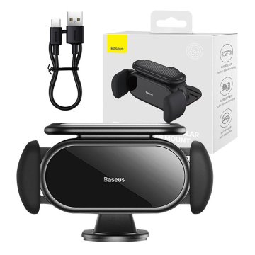 BASEUS Steel Cannon Pro nosilec za električni avtomobil s solarnim polnilnikom (črn)