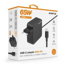 Aligator Polnilec za ntb USB-C 65W bk