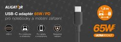 Aligator Polnilec za ntb USB-C 65W bk