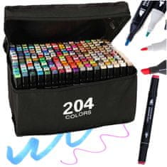 Ikonka Obojestranski alkoholni označevalci v etuiju 204 kos