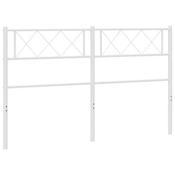 Vidaxl Kovinsko nadomestno vzglavje belo 135 cm