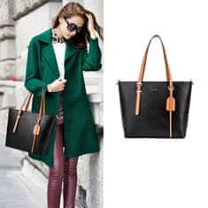 Dollcini Dollcini, Women's Handbag, Elegant, Pu Leather, Fashionable, Elegant Bag, Travel/Work/Casual, črna mešanica