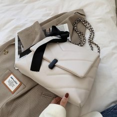 Dollcini Ženska torba za čez ramo, elegantna ženska torba, torba iz PU usnja, za prosti čas, torba za ženske/potovanja/službo/za vsak dan, bela/turkizna