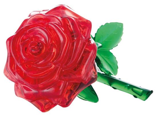 HCM Kinzel 3D Crystal puzzle Rose Red 44 kosov