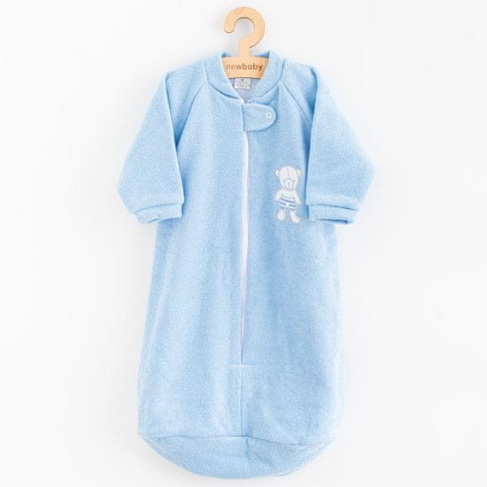 NEW BABY Baby Teddy Bear Blue Terry Sleeping Bag - 68 (4-6m)