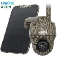 Reolink KEEN RANGER PT: Kamera 128GB za lov in kamuflaža s 4G LTE, solarnim panelom, 2K Super HD, vrtenjem in nagibanjem, IR nočnim snemanjem, aplikacijo, baterijo ter vodoodporno funkcionalnostjo.