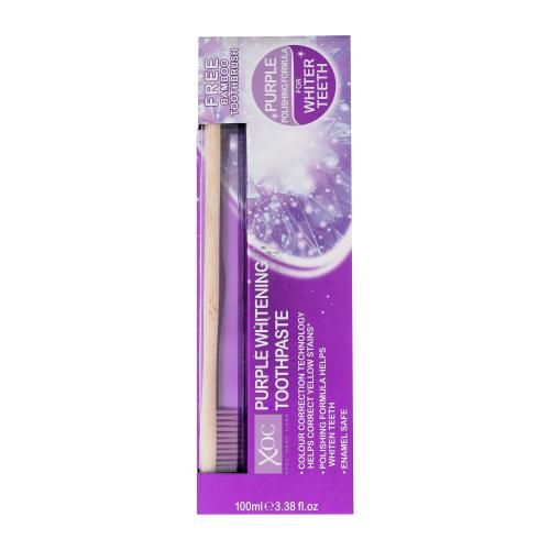 Xpel Oral Care Purple Whitening Toothpaste Set zobna pasta Purple Whitening Toothpaste 100 ml + zobna ščetka Bamboo Toothbrush 1 kos