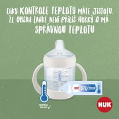 Nuk Baby Bottle For Nature Učna steklenička z uravnavanjem temperature, rjava 150 ml