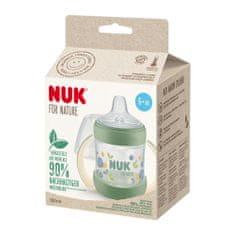 Nuk Baby Bottle For Nature Učna steklenička z nadzorom temperature, zelena 150 ml