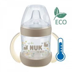 Nuk for Nature otroška steklenička za učenje z uravnavanjem temperature 6-18 m rjava